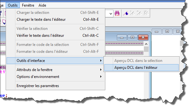aperçu dans l'éditeur